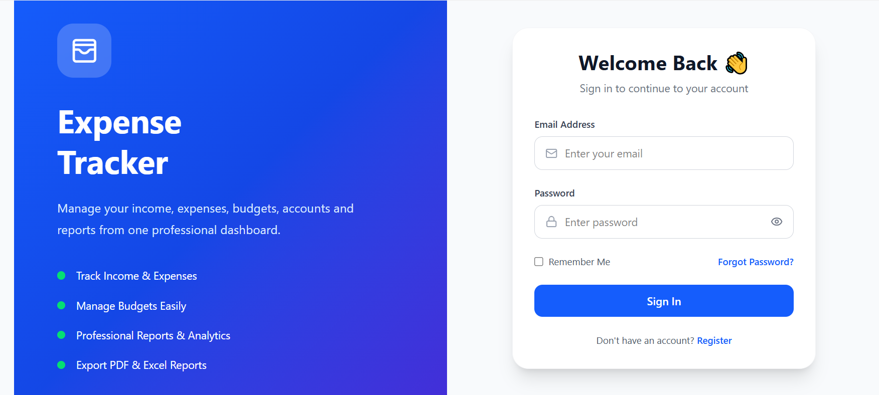 Expense Tracker Platform - Project by Rayan Ahmad
